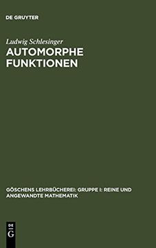 portada Automorphe Funktionen (g Schens Lehrb Cherei (en Alemán)