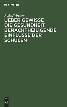 portada Ueber Gewisse die Gesundheit Benachtheiligende Einflüsse der Schulen (in German)