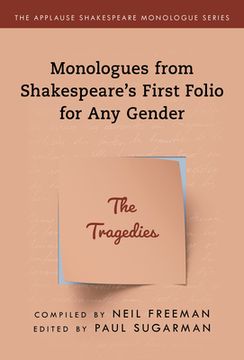 portada Monologues from Shakespeare's First Folio for Any Gender: The Tragedies (en Inglés)