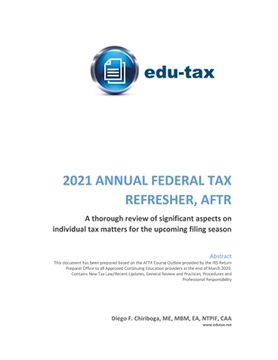 portada 2021 Annual Federal Tax Refresher, AFTR (in English)