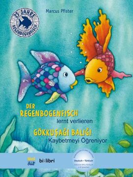 portada Der Regenbogenfisch Lernt Verlieren. Kinderbuch Deutsch-Türkisch
