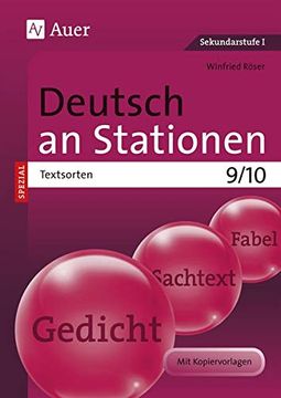 portada Deutsch an Stationen Spezial Textsorten 9-10: Übungsmaterial zu den Kernthemen der Bildungsstandards (9. Und 10. Klasse) (in German)
