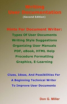 portada writing user documentation second edition (en Inglés)