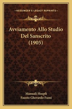 portada Avviamento Allo Studio Del Sanscrito (1905) (en Italiano)