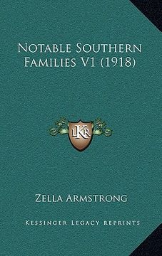 portada notable southern families v1 (1918) (in English)