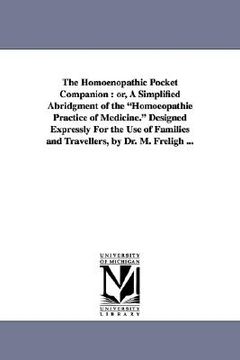 portada the homoenopathic pocket companion: or, a simplified abridgment of the "homoeopathie practice of medicine." designed expressly for the use of families (en Inglés)