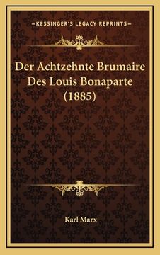portada Der Achtzehnte Brumaire Des Louis Bonaparte (1885) (in German)