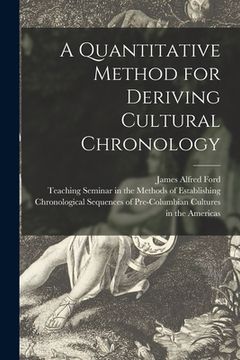 portada A Quantitative Method for Deriving Cultural Chronology (en Inglés)