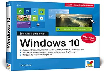 portada Windows 10: Schritt für Schritt Erklärt. Das Handbuch im Praktischen Querformat. Komplett in Farbe. Aktuell Inkl. Frühjahrs-Update 2020. (en Alemán)