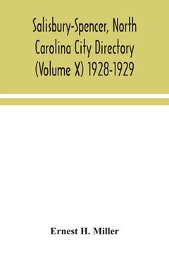 portada Salisbury-Spencer, North Carolina City Directory (Volume X) 1928-1929