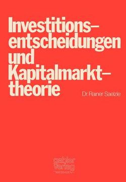 portada Investitionsentscheidungen Und Kapitalmarkttheorie (en Alemán)