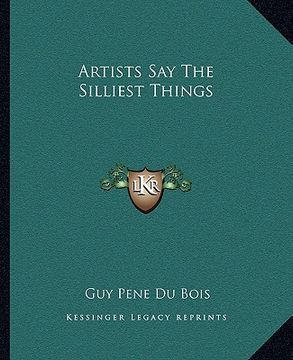 portada artists say the silliest things (in English)
