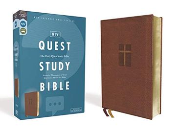portada Niv, Quest Study Bible, Leathersoft, Brown, Comfort Print: The Only q and a Study Bible (en Inglés)