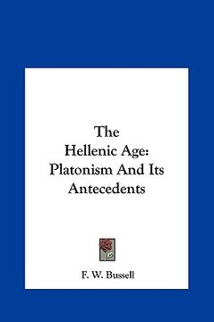 portada the hellenic age: platonism and its antecedents