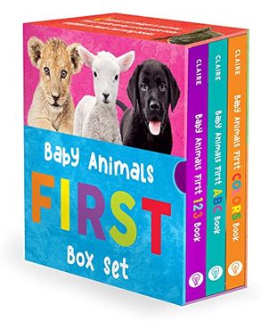 portada Baby Animals First box Set: First abc Book, First 123 Book, and First Colors Book (Baby Animals First Series) (en Inglés)