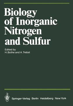 portada biology of inorganic nitrogen and sulfur (en Inglés)