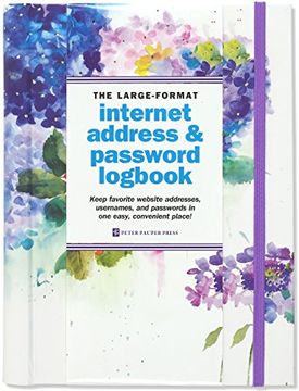 portada Hydrangeas Large-Format Internet Address & Password Logbook (en Inglés)