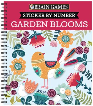 portada Brain Games Sticker by Number in the Garden (en Inglés)