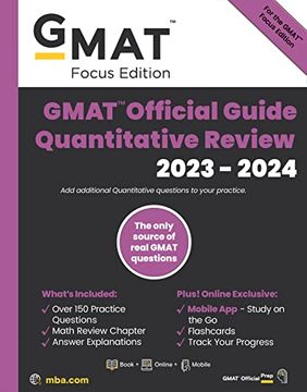 portada GMAT Official Guide Quantitative Review 2023-2024, Focus Edition: Includes Book + Online Question Bank + Digital Flashcards + Mobile App