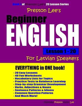 portada Preston Lee's Beginner English Lesson 1 - 20 For Latvian Speakers