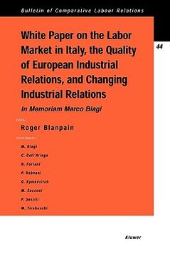 portada white paper on the labour market in italy, the quality of european industrial relations and changing industrial relations (en Inglés)
