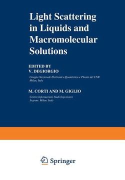 portada Light Scattering in Liquids and Macromolecular Solutions (en Inglés)