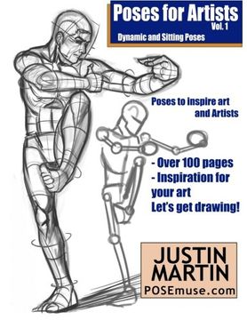 portada Poses for Artists Volume 1 - Dynamic and Sitting Poses: An Essential Reference for Figure Drawing and the Human Form (Inspiring art and Artists) (in English)
