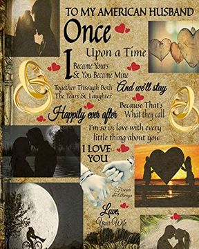 portada To my American Husband Once Upon a Time i Became Yours & you Became Mine and We'll Stay Together Through Both the Tears & Laughter: 20Th Anniversary. Lined Composition Not & Journal to wr (en Inglés)