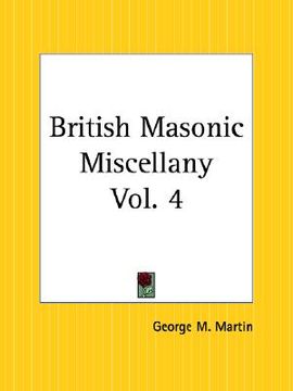 portada british masonic miscellany part 4 (en Inglés)