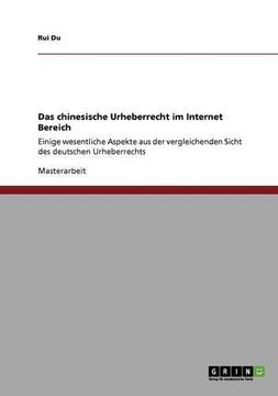 portada Das chinesische Urheberrecht im Internet Bereich (German Edition)