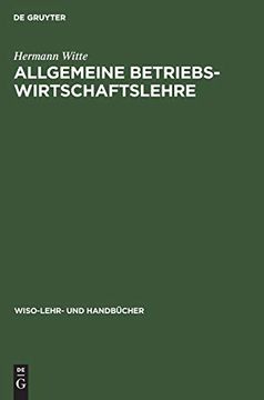 portada Allgemeine Betriebswirtschaftslehre (Wiso-Lehr- und Handbücher) (en Alemán)