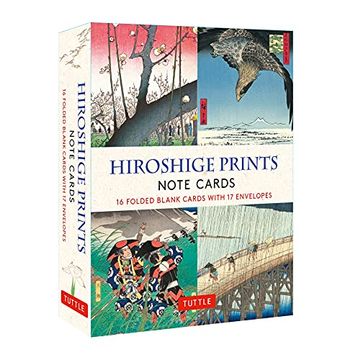 portada Hiroshige Prints, 16 Note Cards: 16 Different Blank Cards With 17 Patterned Envelopes (Woodblock Prints) (en Inglés)