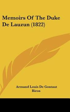 portada memoirs of the duke de lauzun (1822) (en Inglés)
