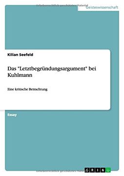 portada Das "Letztbegründungsargument" bei Kuhlmann (German Edition)