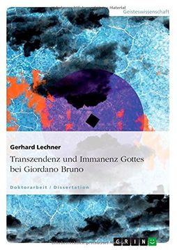 portada Transzendenz und Immanenz Gottes bei Giordano Bruno
