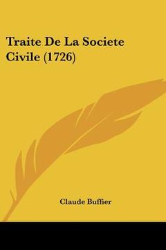 portada Traite De La Societe Civile (1726) (en Francés)
