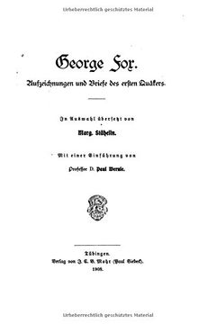 portada George Fox, Aufzeichnungen und Briefe des ersten Quäkers