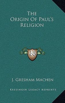 portada the origin of paul's religion (in English)