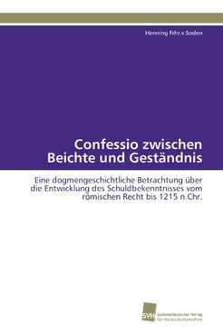 portada Confessio Zwischen Beichte Und Gestandnis