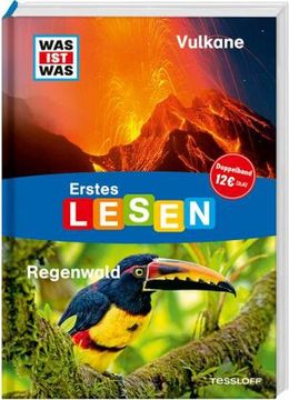 portada Was ist was Erstes Lesen Doppelband 3. Vulkane/Regenwald (en Alemán)