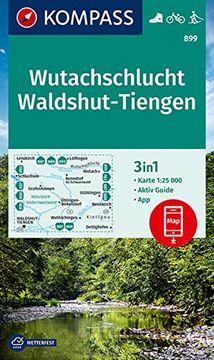 portada Kompass Wanderkarte 899 Wutachschlucht, Waldshut, Tiengen 1: 25. 000 (en Alemán)