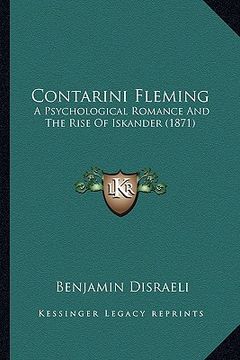 portada contarini fleming: a psychological romance and the rise of iskander (1871)