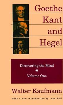 portada Goethe, Kant, and Hegel: Discovering the Mind (en Inglés)