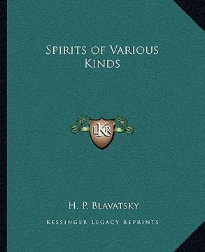 portada spirits of various kinds (en Inglés)