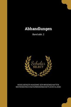 portada Abhandlungen; Band abh. 2 (en Alemán)