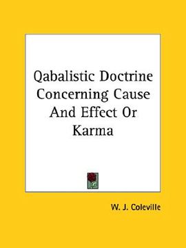 portada qabalistic doctrine concerning cause and effect or karma (in English)