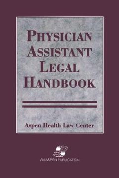 portada physician assistants legal handbook (in English)