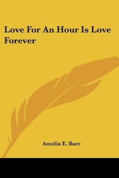 portada love for an hour is love forever (in English)