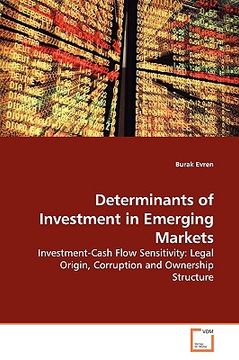 portada determinants of investment in emerging markets (en Inglés)