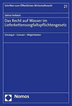 portada Das Recht auf Wasser im Lieferkettensorgfaltspflichtengesetz (in German)